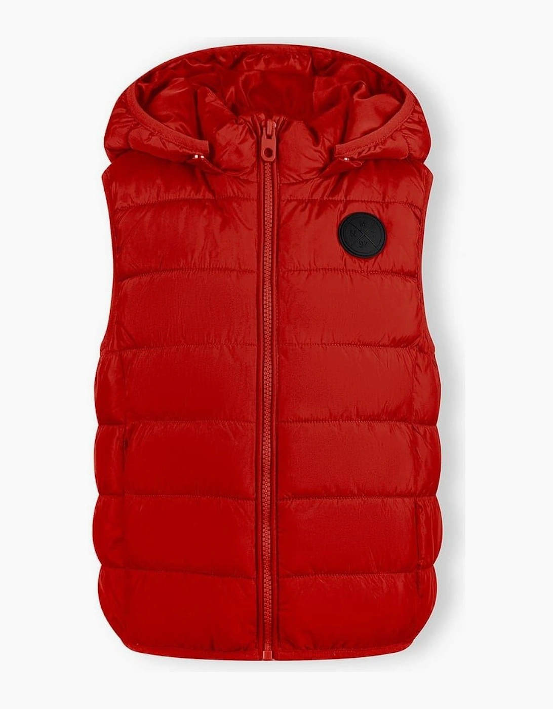 Solid Patterned Hooded Puff Gilet, 7 of 6