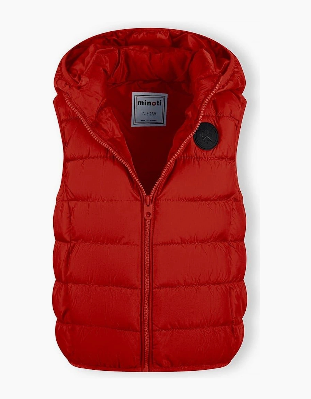 Solid Patterned Hooded Puff Gilet
