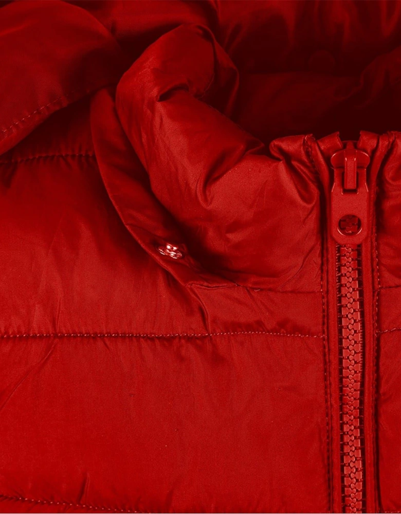Solid Patterned Hooded Puff Gilet