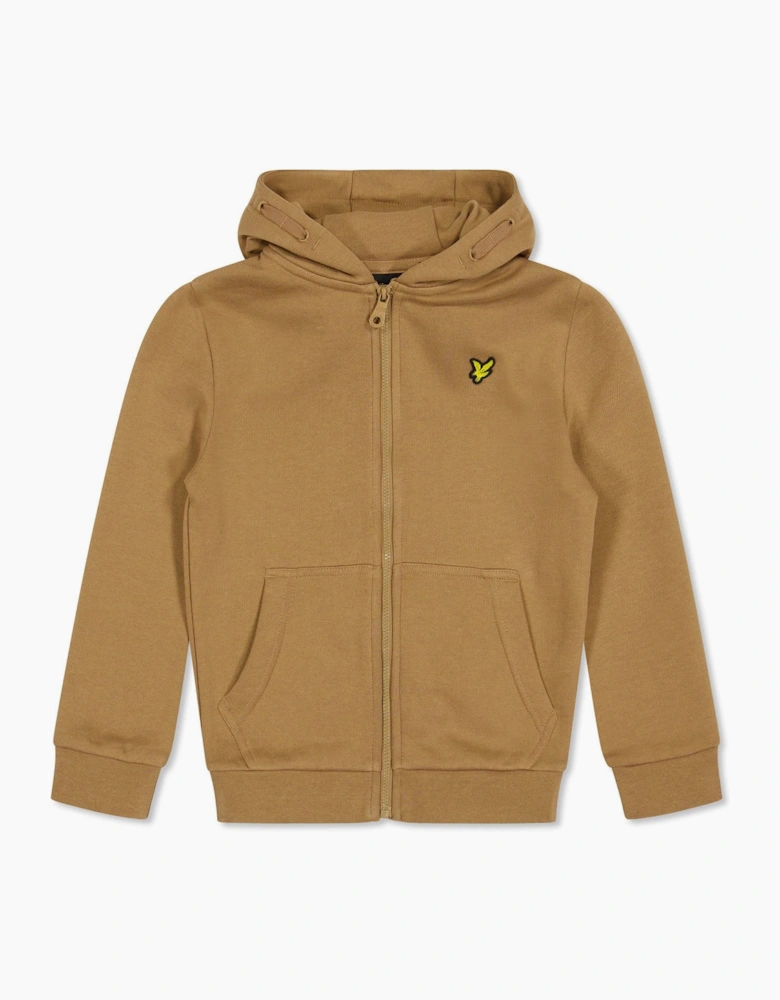 Solid Patterned Hooded Ribbed Cuff Sweat Jacket with Chest Pocket