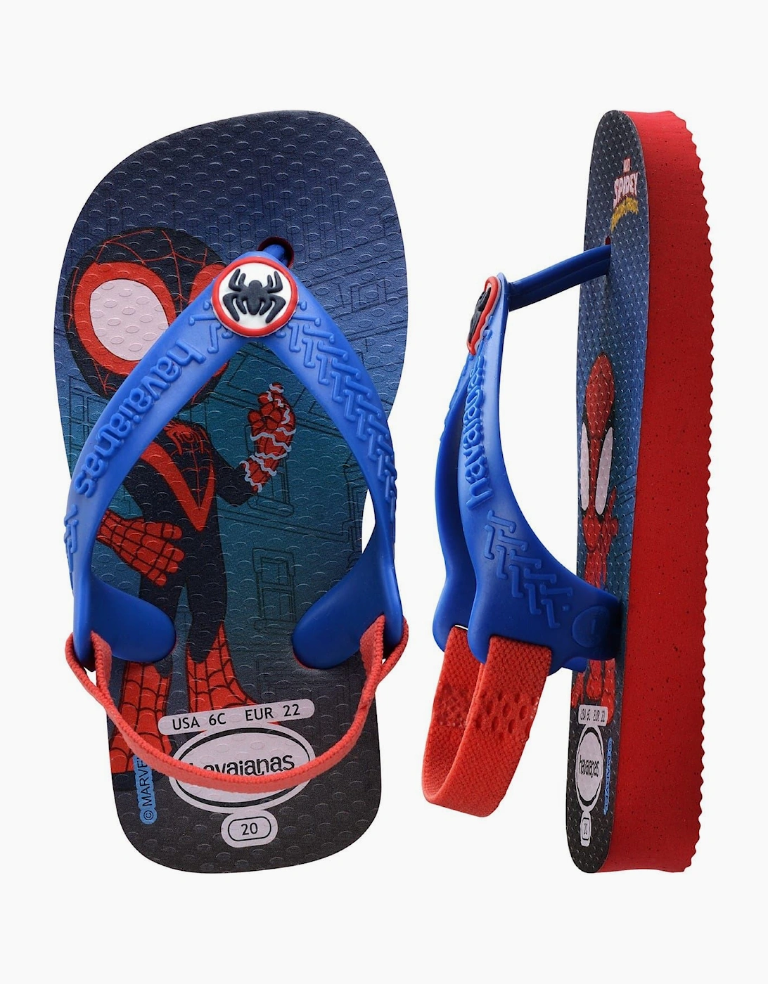 Marvel Cartoon Flip Flops with Thong Toe