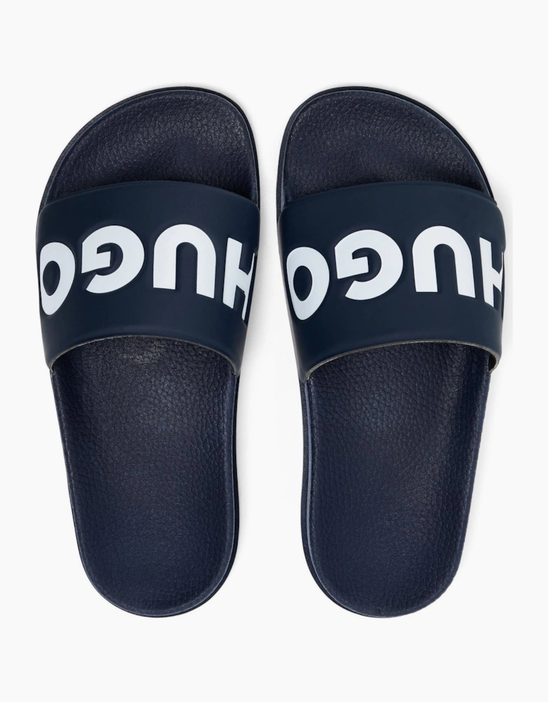 Match It Logo Print Open Toe Slide Sandals