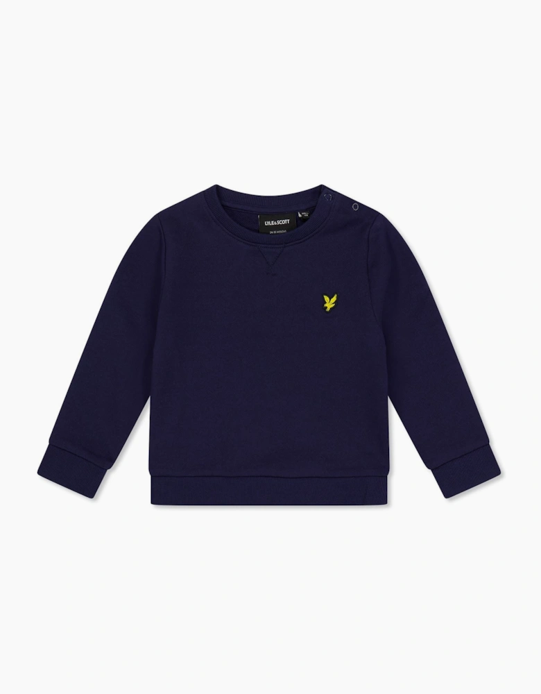 Golden Eagle Embroidered Crew Neck Long Sleeve Sweater