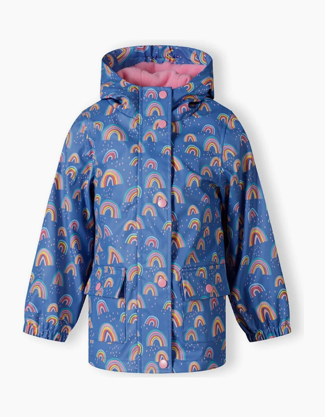 Girls Rain Jacket Printed Cobalt Blue, 6 of 5