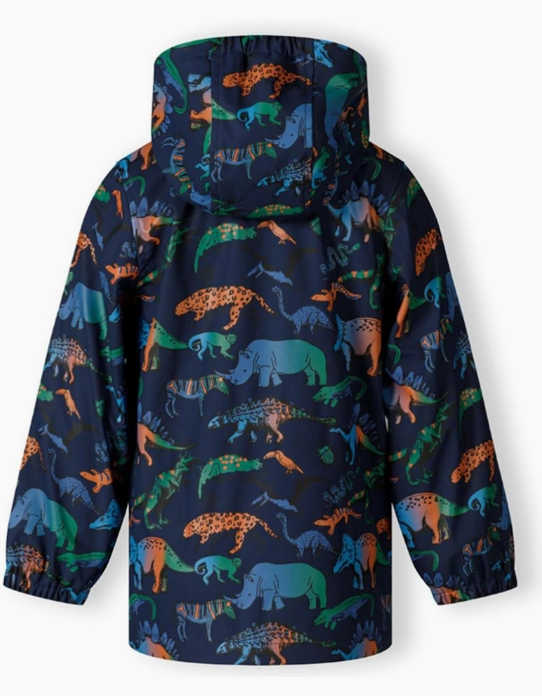 Boys Rain Jacket Printed Navy