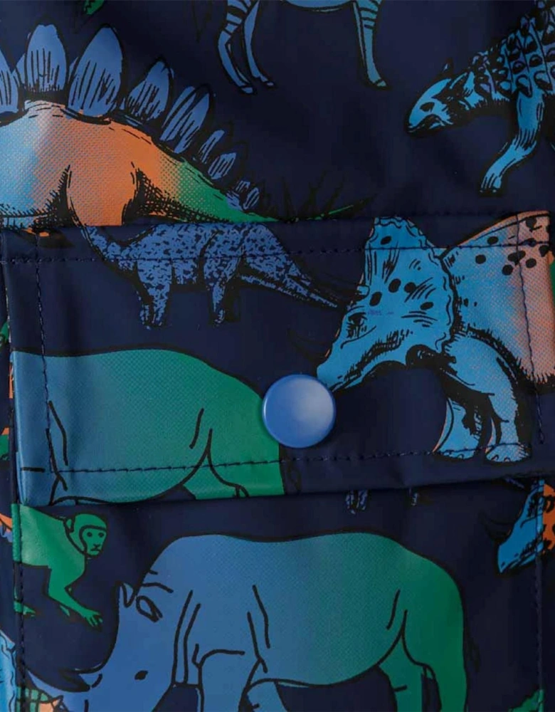 Boys Rain Jacket Printed Navy