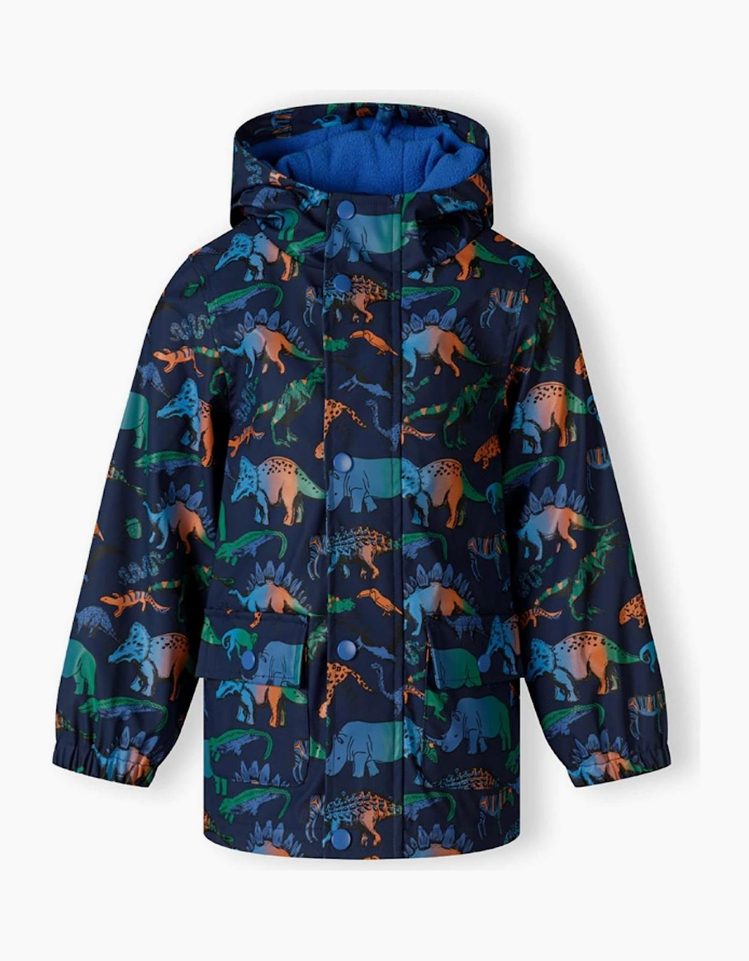 Boys Rain Jacket Printed Navy, 6 of 5