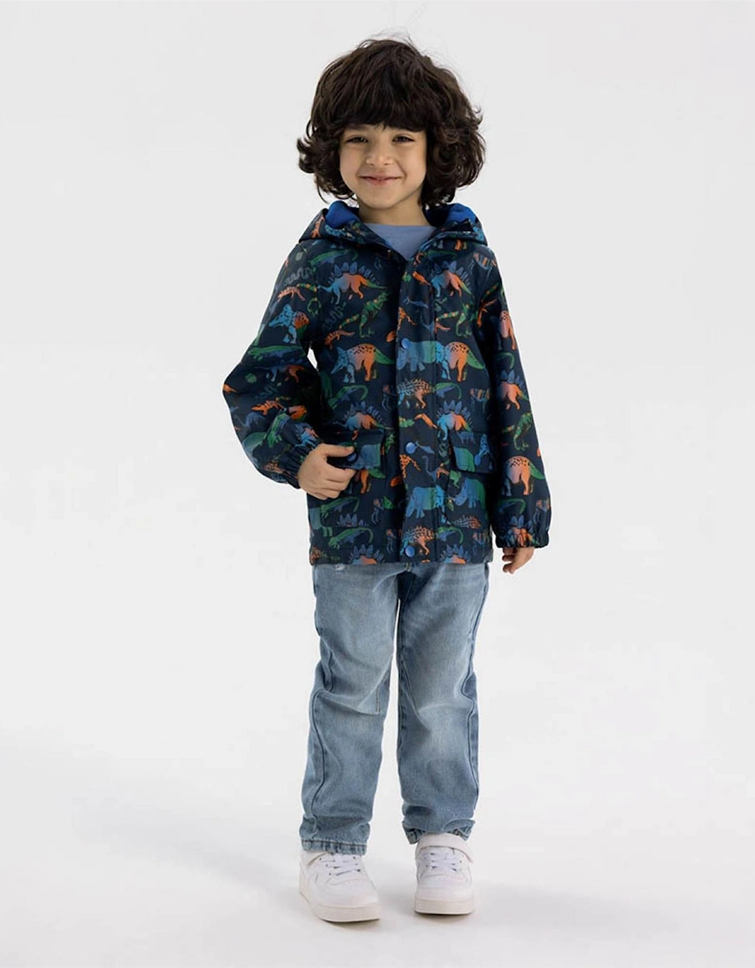 Boys Rain Jacket Printed Navy