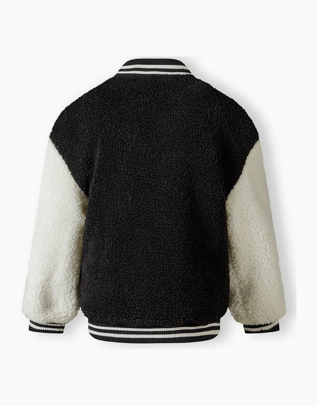 Girls Baseball Jacket With Snap Closure Black