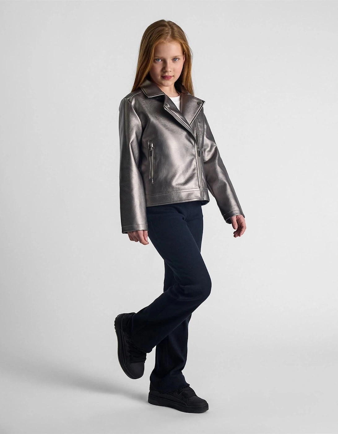 Solid Patterned Asymmetric Zipper Lapel Collared Bike Jacket