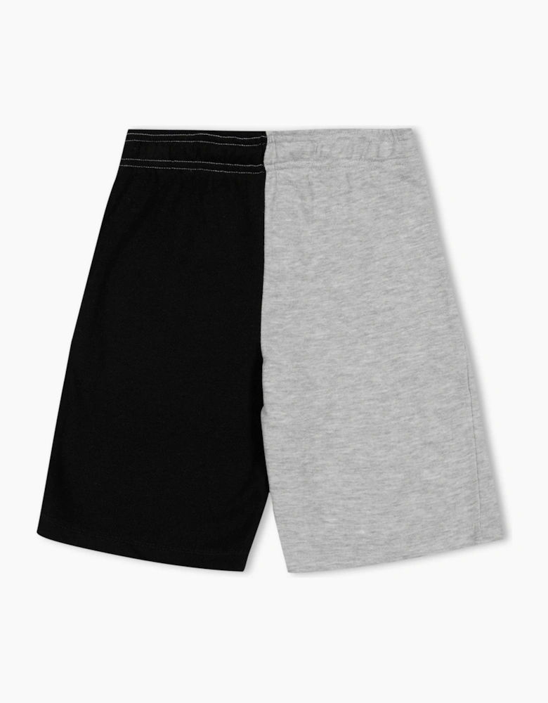 Vertical Color Block Sweat Shorts