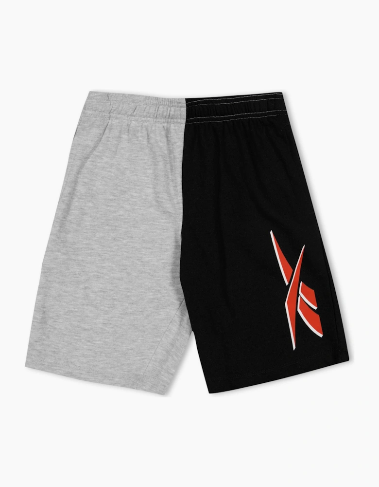 Vertical Color Block Sweat Shorts