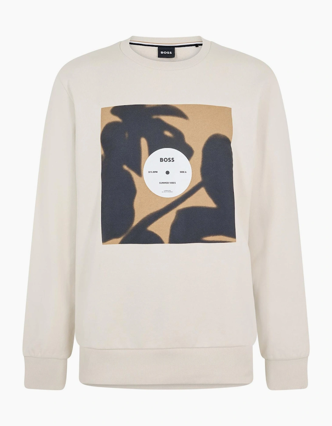 Graphic Crew Neck Ribbed Collar Long Sleeve Sweatshirt, 4 of 3