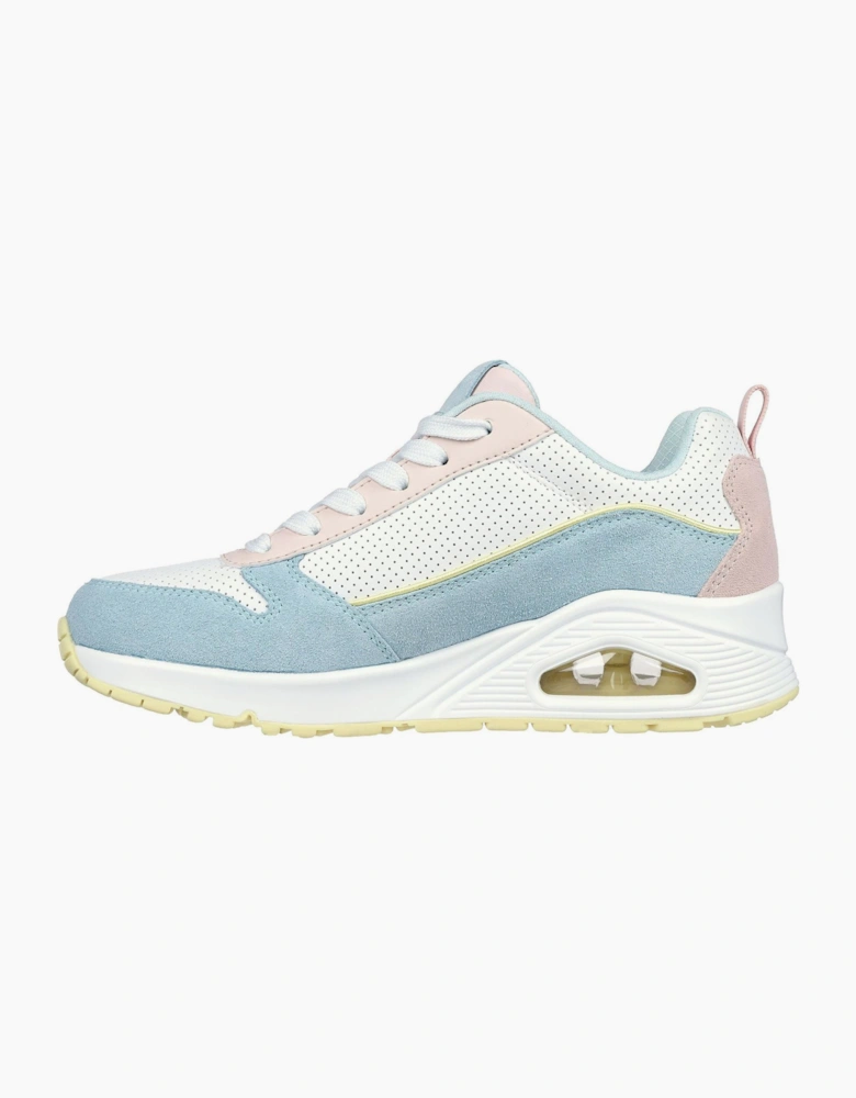 And  Perforated Duraleather Lace Low Top Trainers Girls