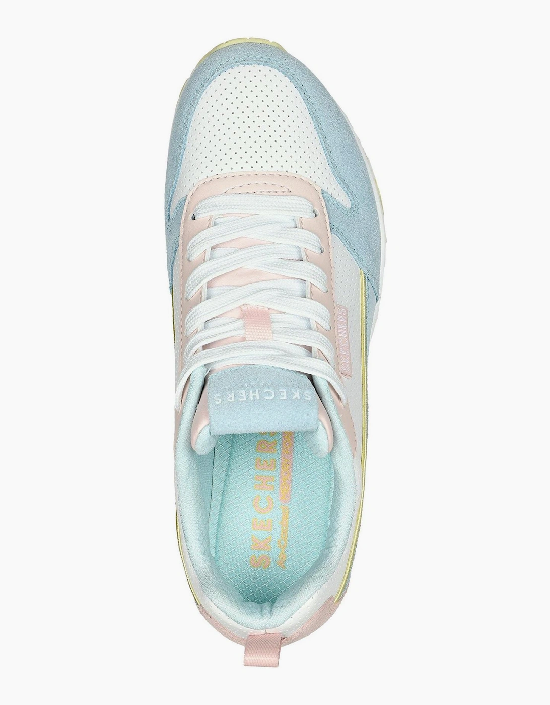 And  Perforated Duraleather Lace Low Top Trainers Girls