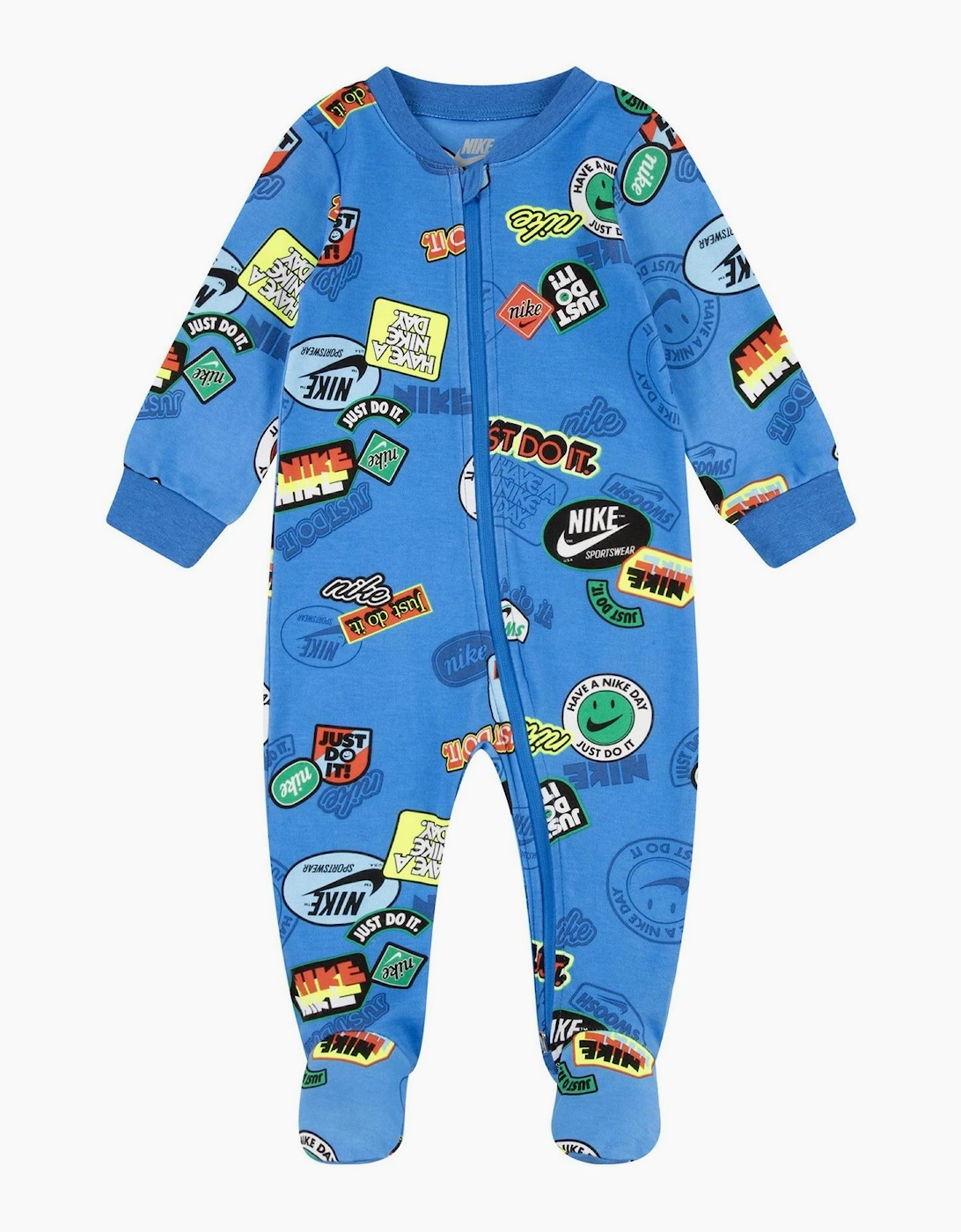 Nike Unisex Blue Aop Footed Cove - Size: 0-3 Mnth Kids