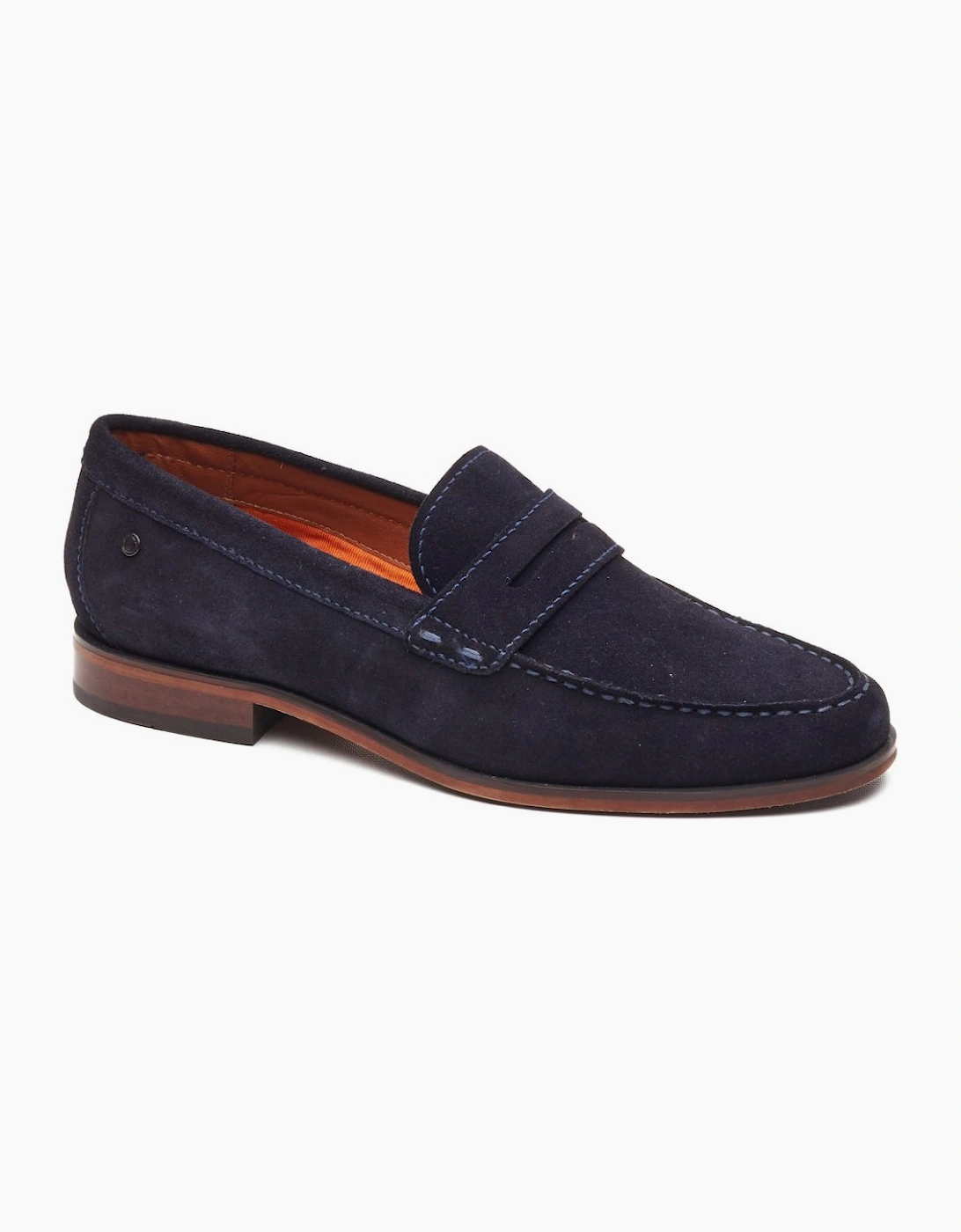 Slate Mens Penny Loafers, 6 of 5
