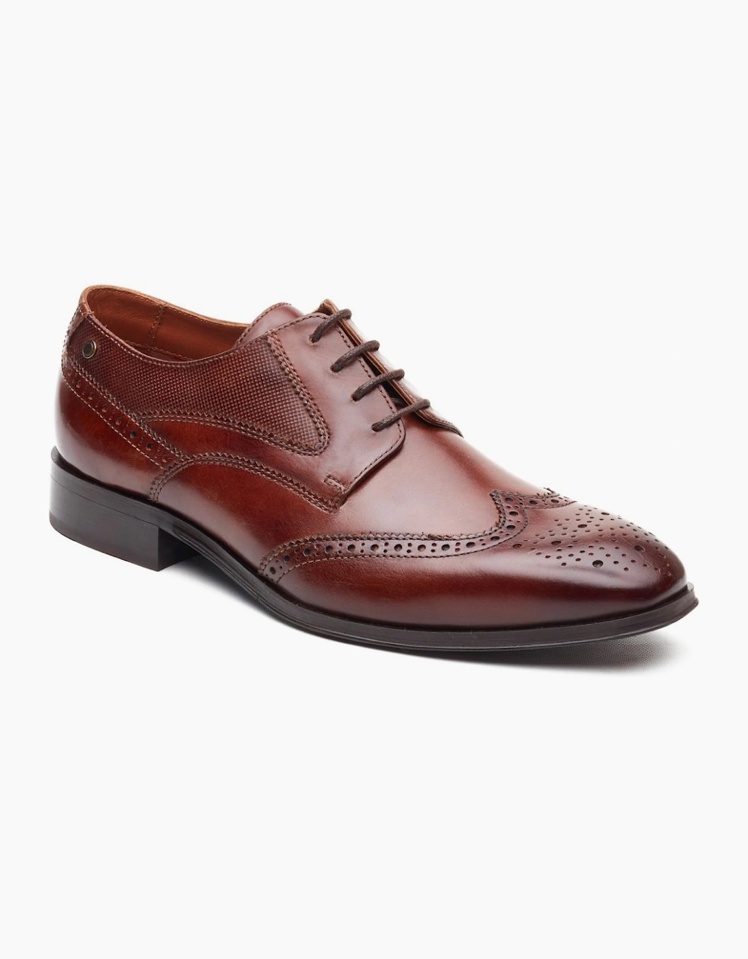 Base Men's Brown Steeple Brogue Shoes - Size: 7