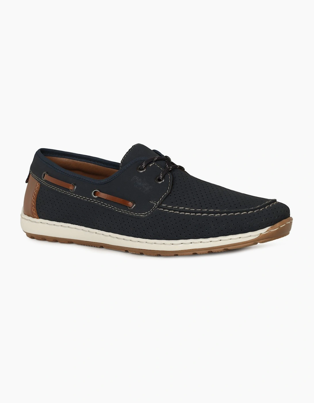 Rieker Men's Black Anchor Boat Shoes - Size: 9