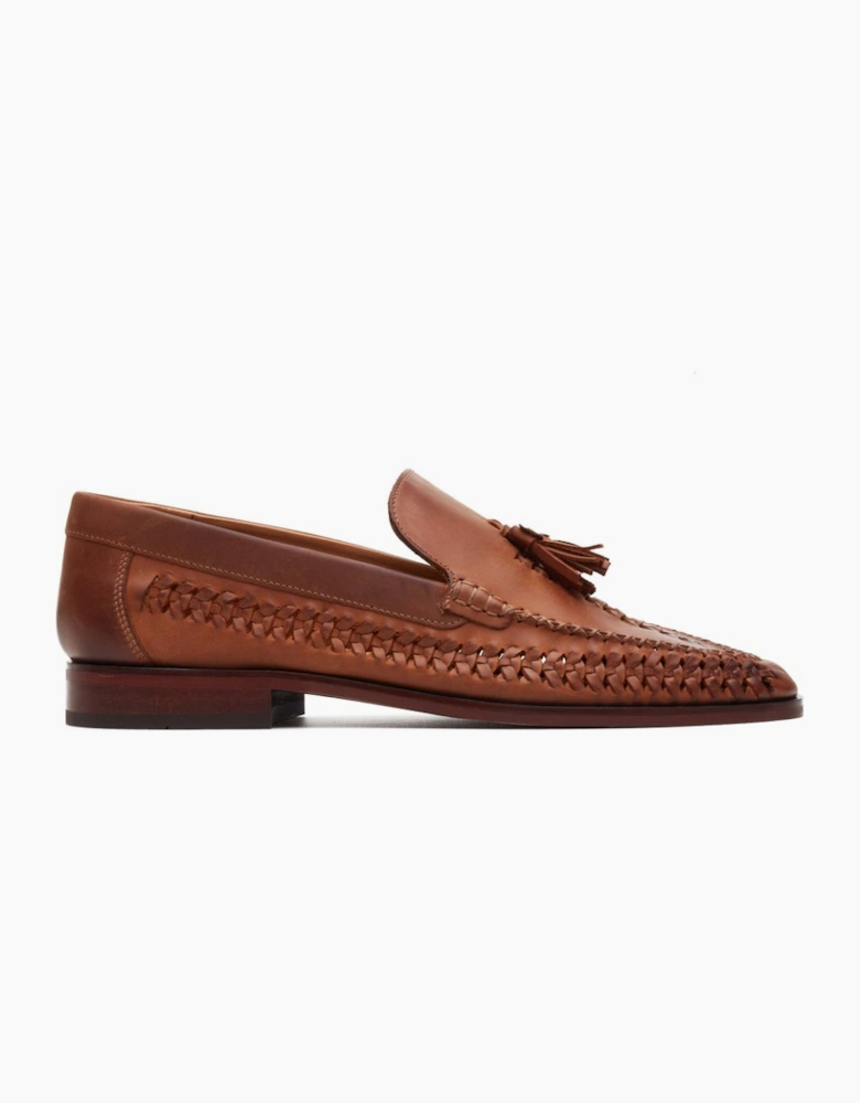 Bracken Leather Weave Mens Loafers