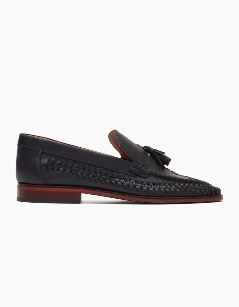 Bracken Leather Weave Mens Loafers