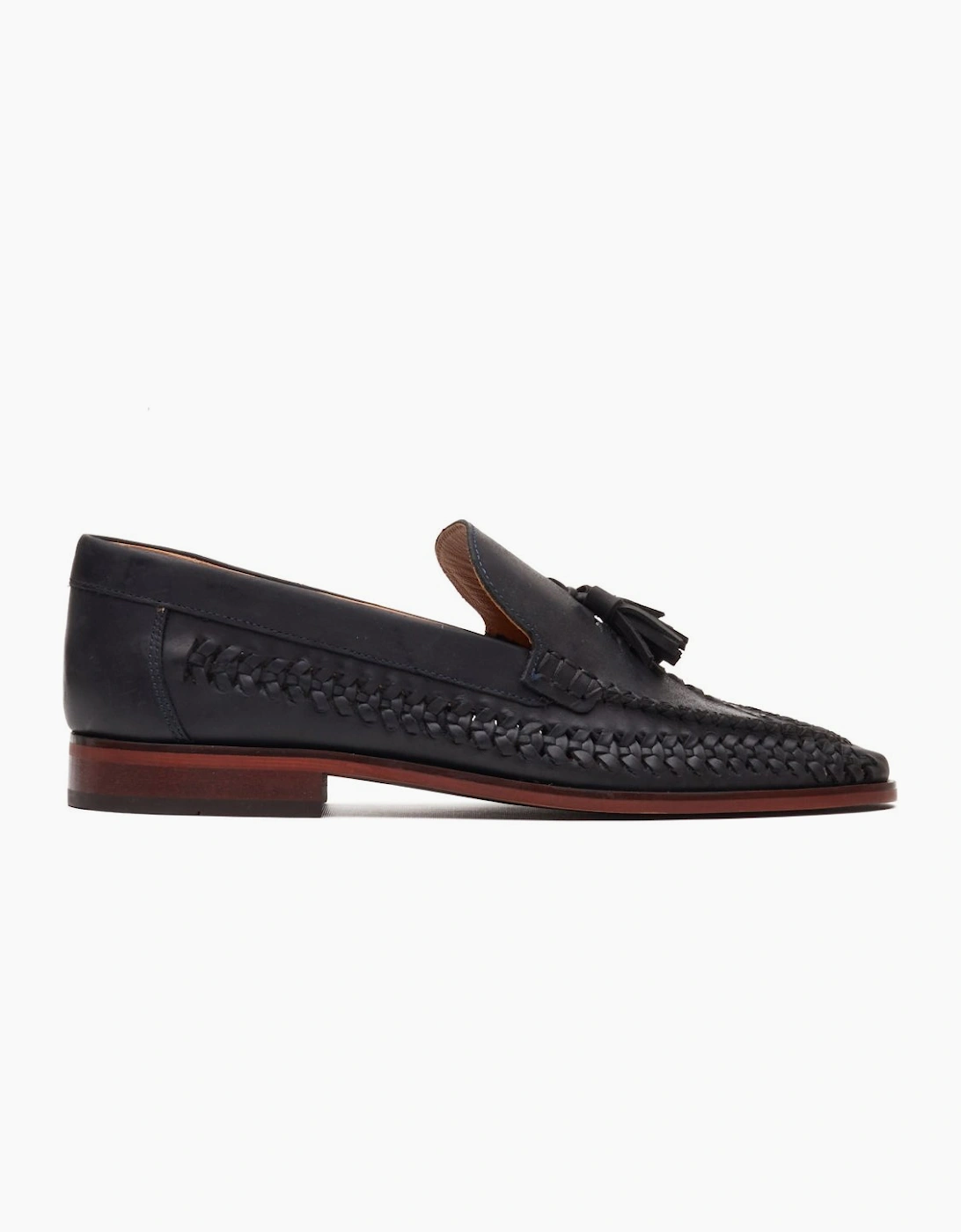 Bracken Leather Weave Mens Loafers
