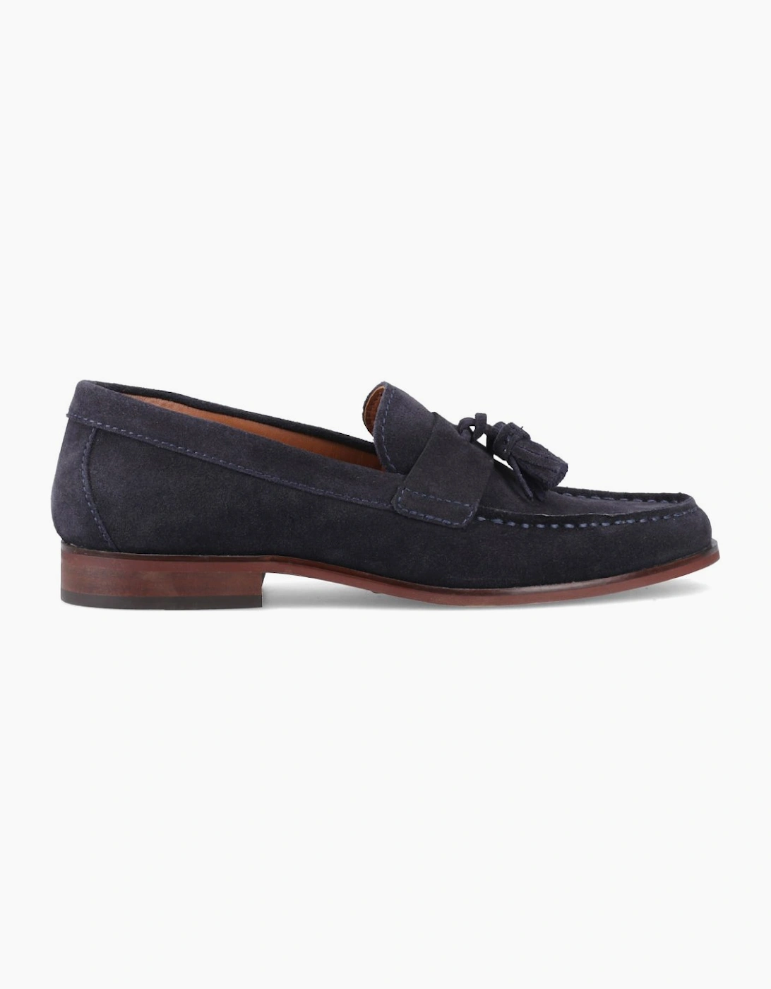 Flint Mens Tassle Loafers, 2 of 1