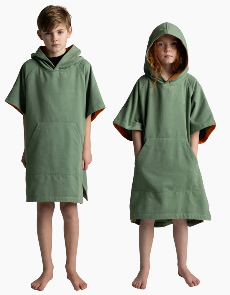 Red Kids Quick Dry Microfibre Poncho