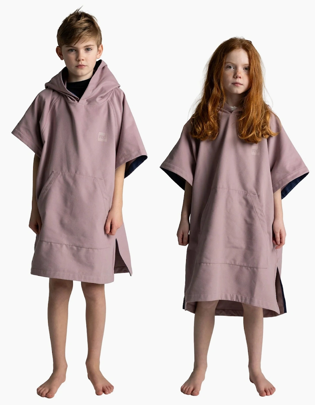 Red Kids Quick Dry Microfibre Poncho