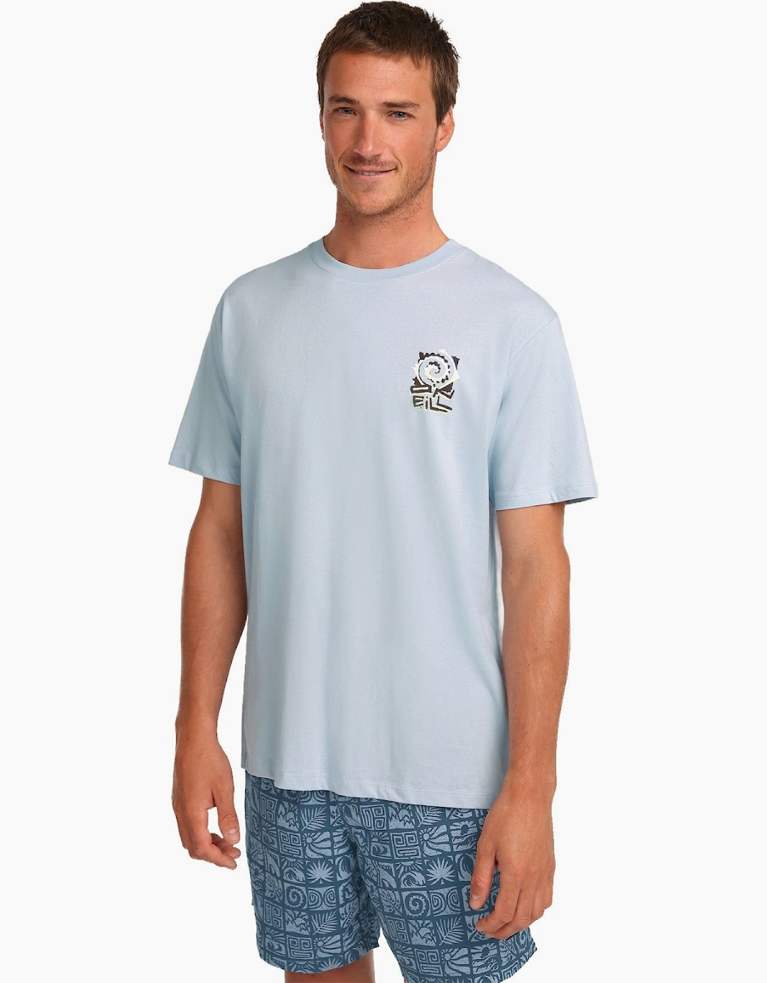 O'Neill Men's O'Neill Mens Chest Print Short Sleeve T-Shirt - Blue