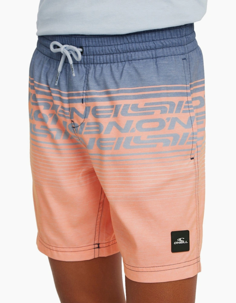 O'Neill Kids Logo Stripe Swim Shorts