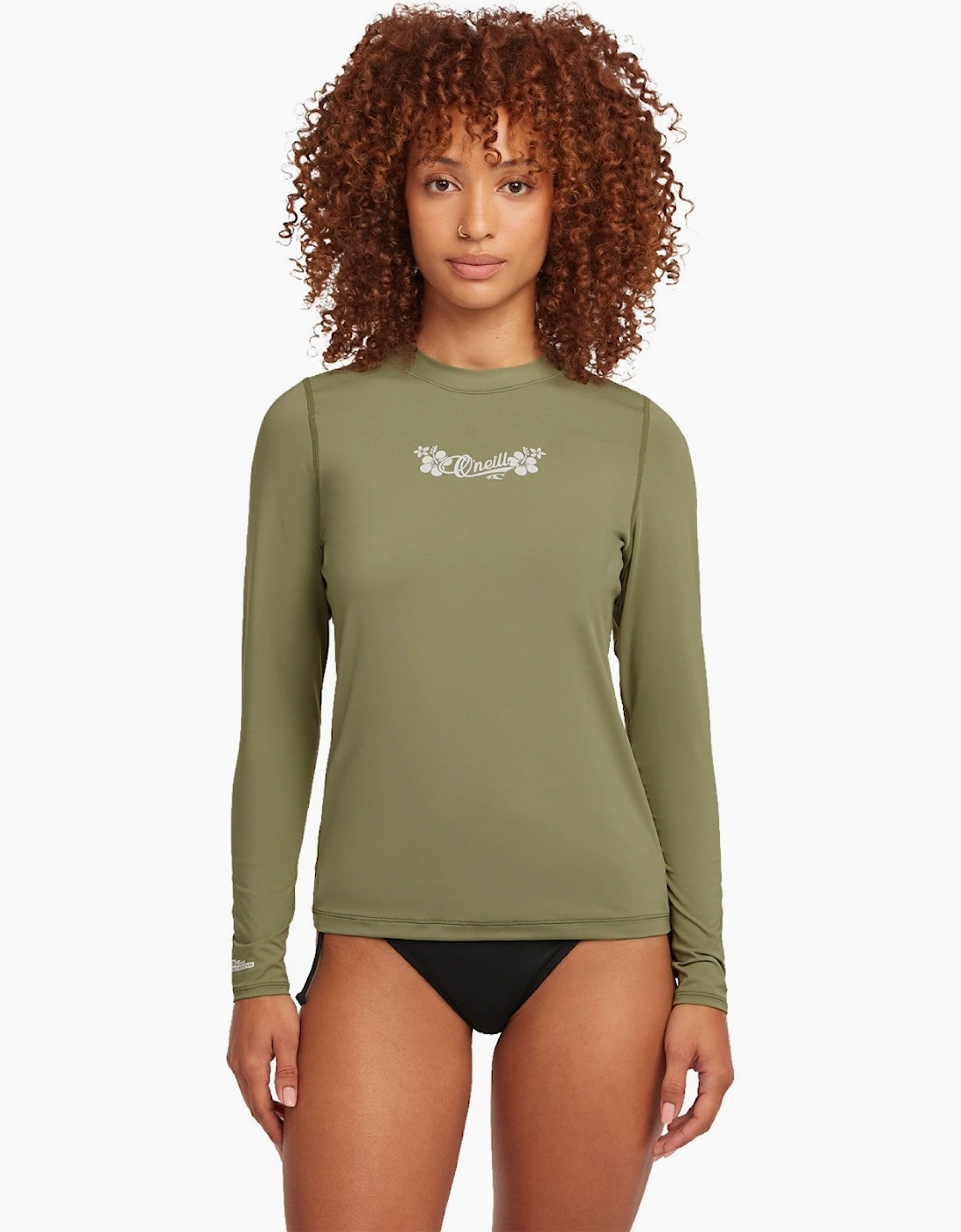 Women's O'Neill Womens Skins Long Sleeve Rash Vest - Tan - Size, 14