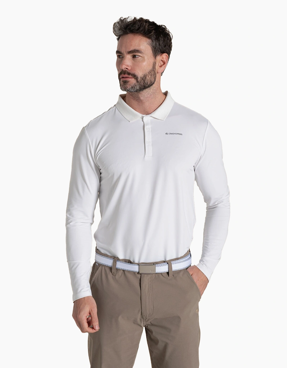 Craghoppers Mens Bramshaw Golf Nosilife Long-Sleeved Polo Shirt