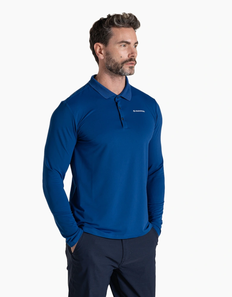 Craghoppers Mens Bramshaw Golf Nosilife Long-Sleeved Polo Shirt