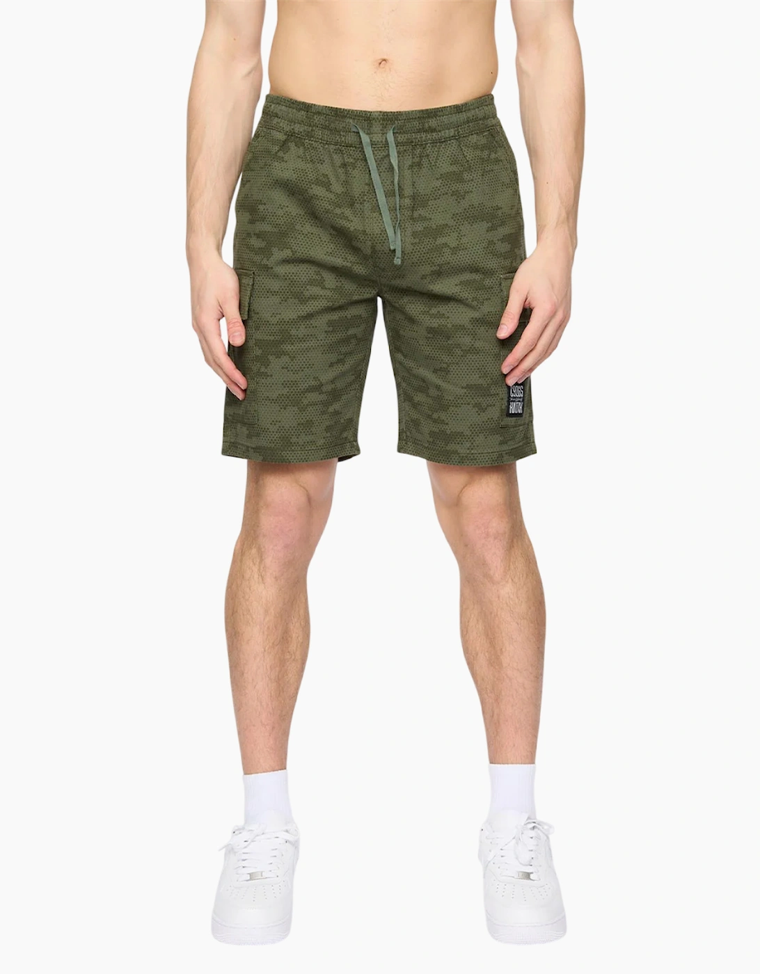 Crosshatch Mens Janscore Elasticated Waist Cargo Shorts, 4 of 3