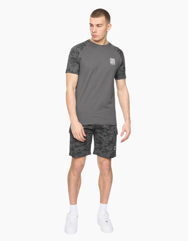 Crosshatch Mens Janscore Elasticated Waist Cargo Shorts