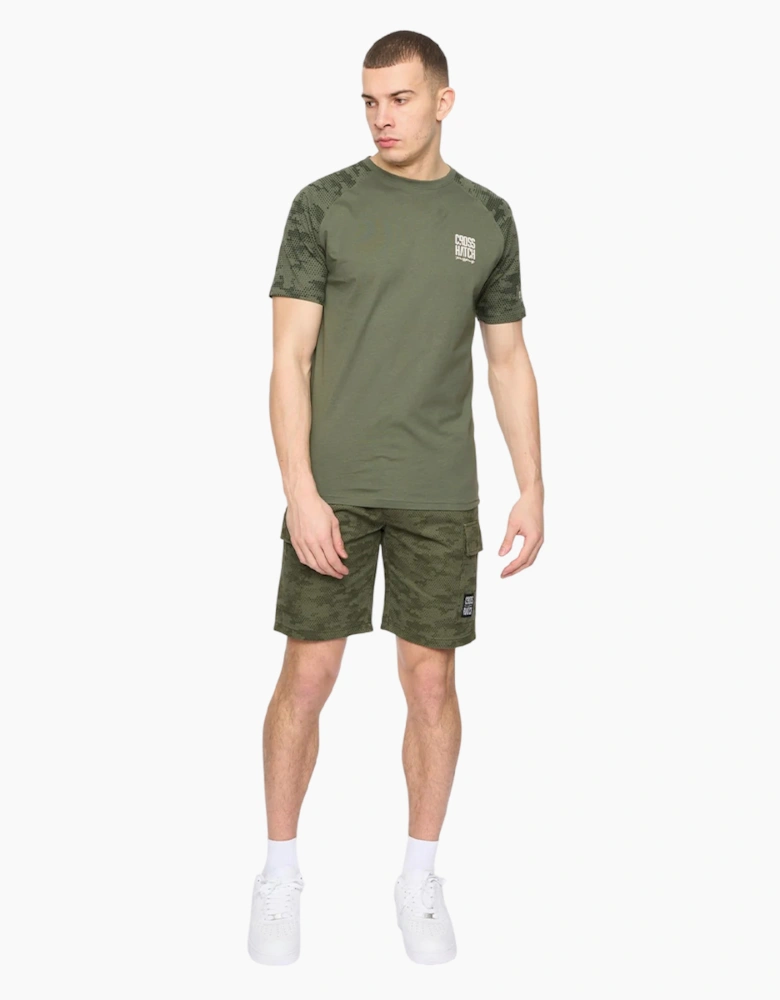 Crosshatch Mens Janscore Elasticated Waist Cargo Shorts