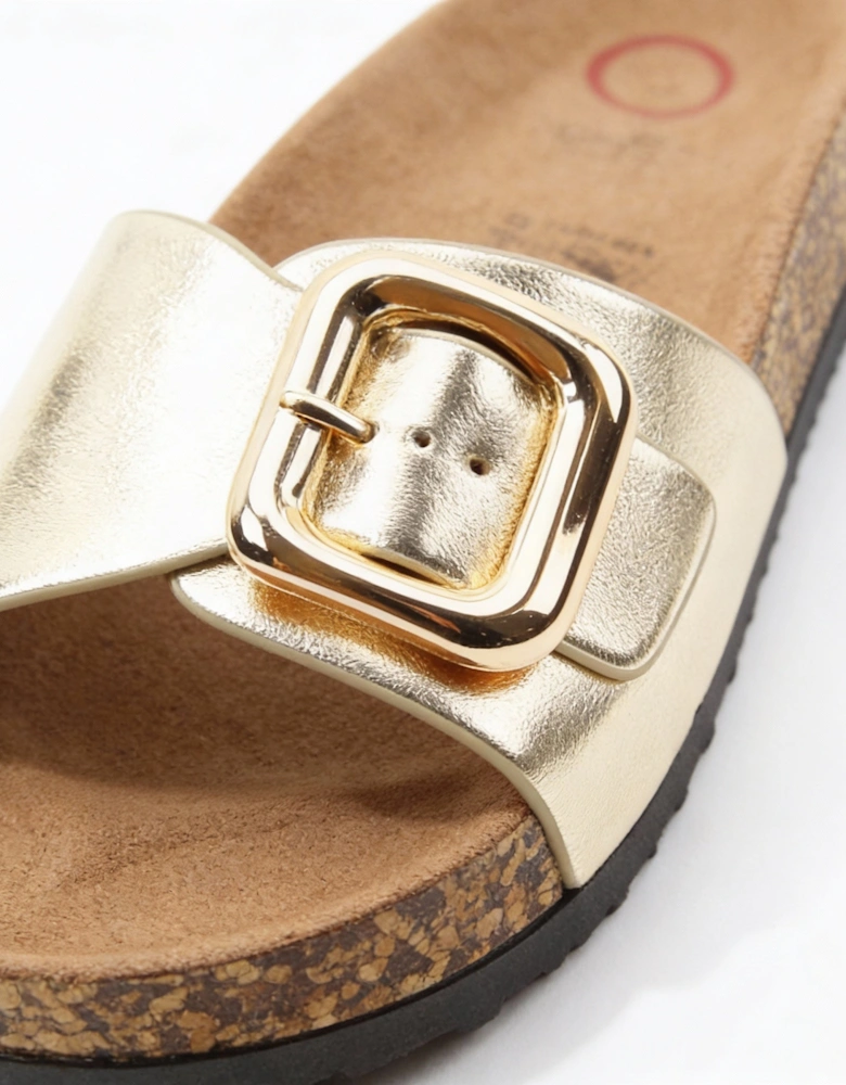 Heavenly Feet IGGY Womens Mules Sandals Gold