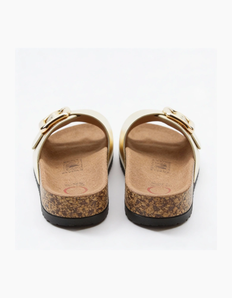 Heavenly Feet IGGY Womens Mules Sandals Gold