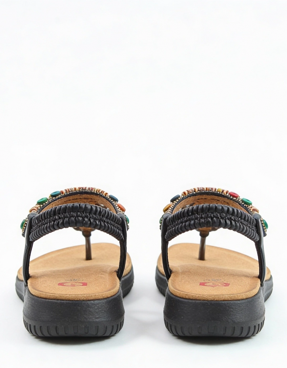 Heavenly Feet RADIANCE Womens Toe ring Sandals Black