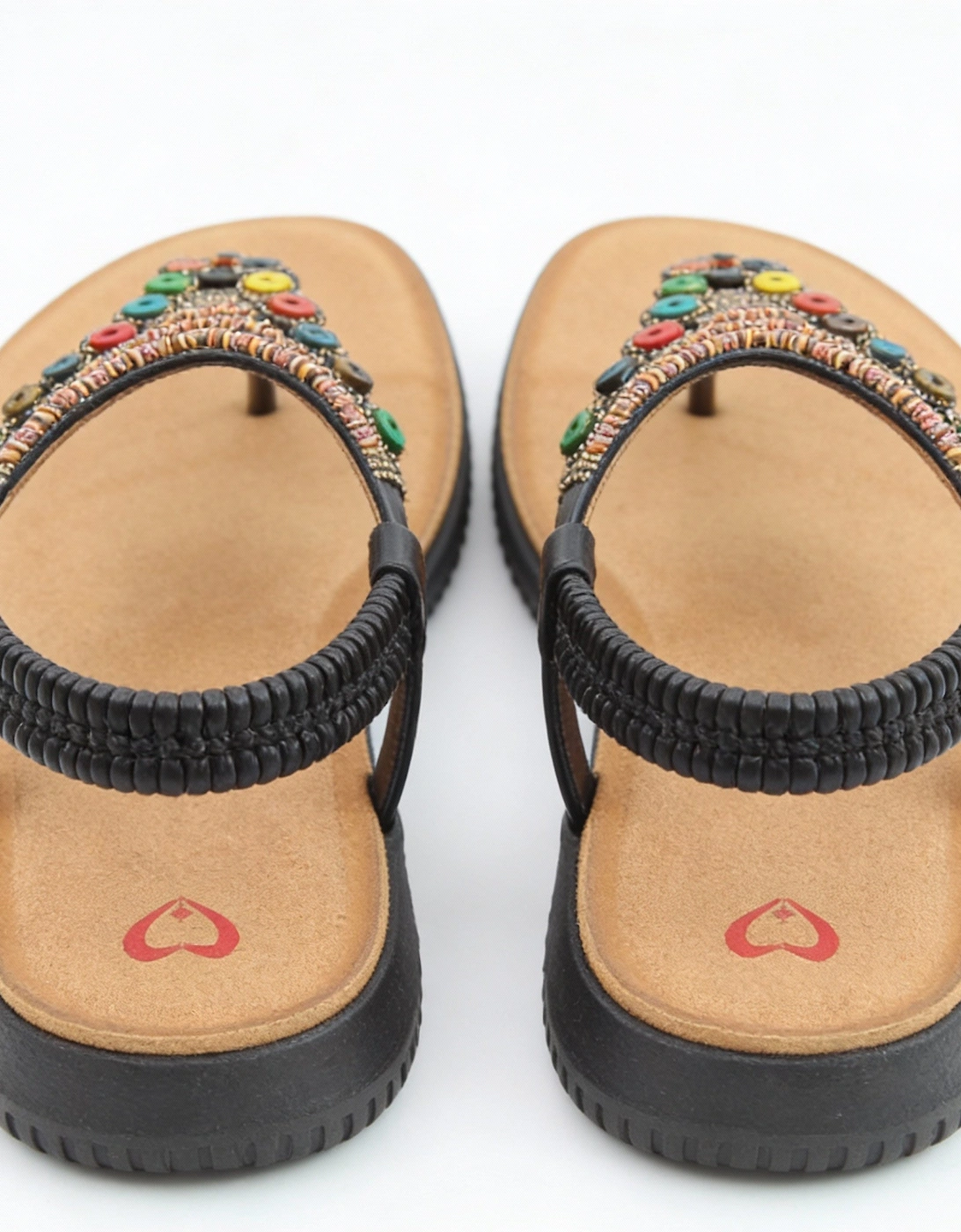 Heavenly Feet RADIANCE Womens Toe ring Sandals Black