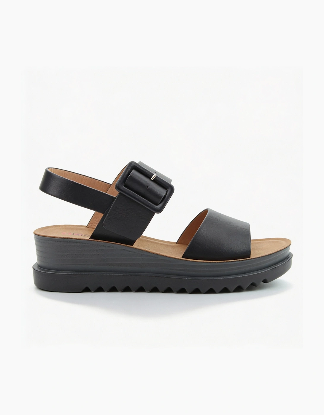 Heavenly Feet PISTACHIO Womens Ankle Strap Sandals Black, 5 of 4