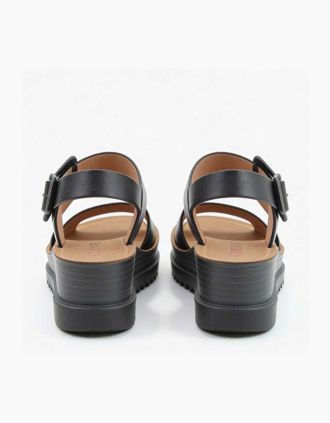 Heavenly Feet PISTACHIO Womens Ankle Strap Sandals Black