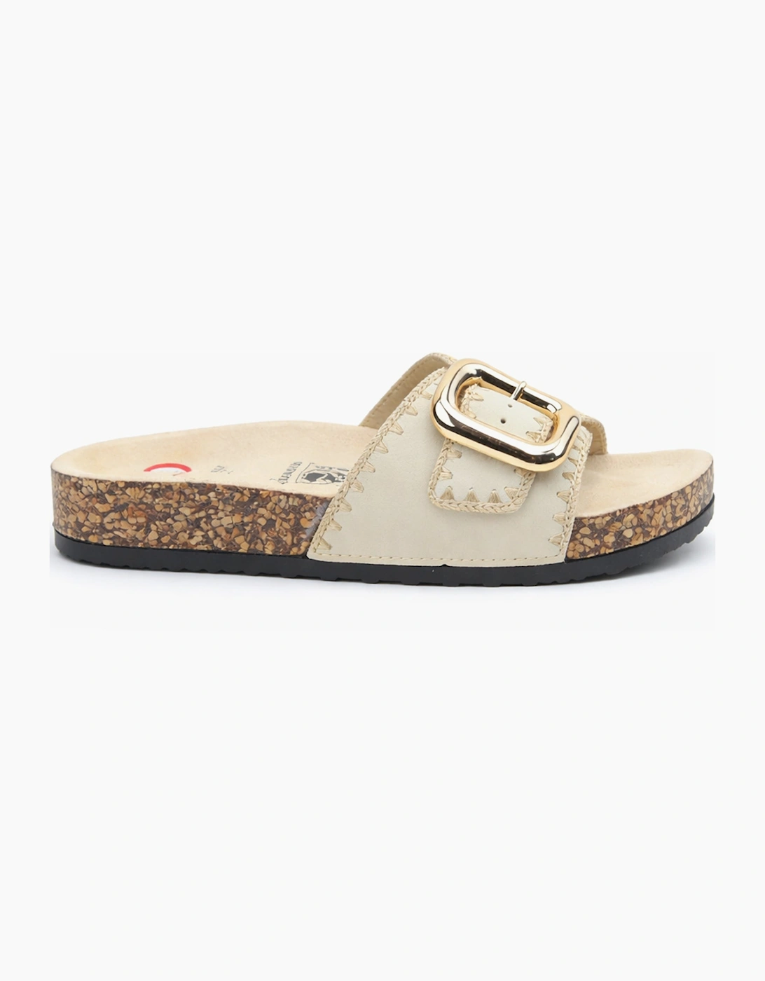 Heavenly Feet REED Womens Mules Sandals Beige, 6 of 5