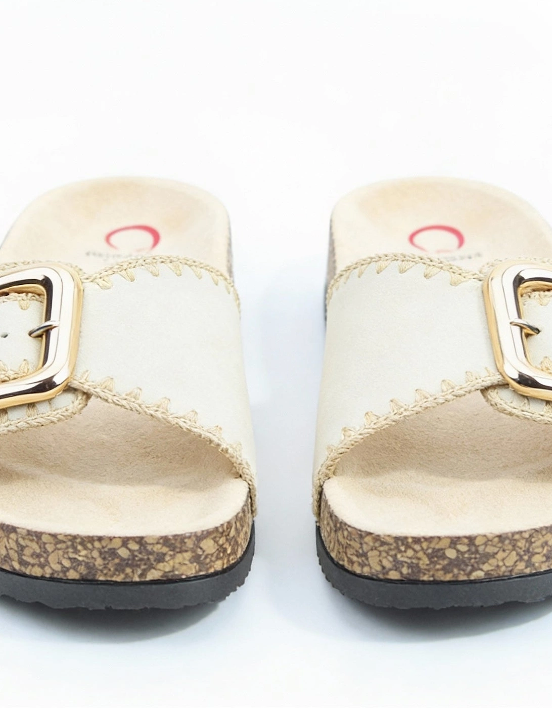 Heavenly Feet REED Womens Mules Sandals Beige