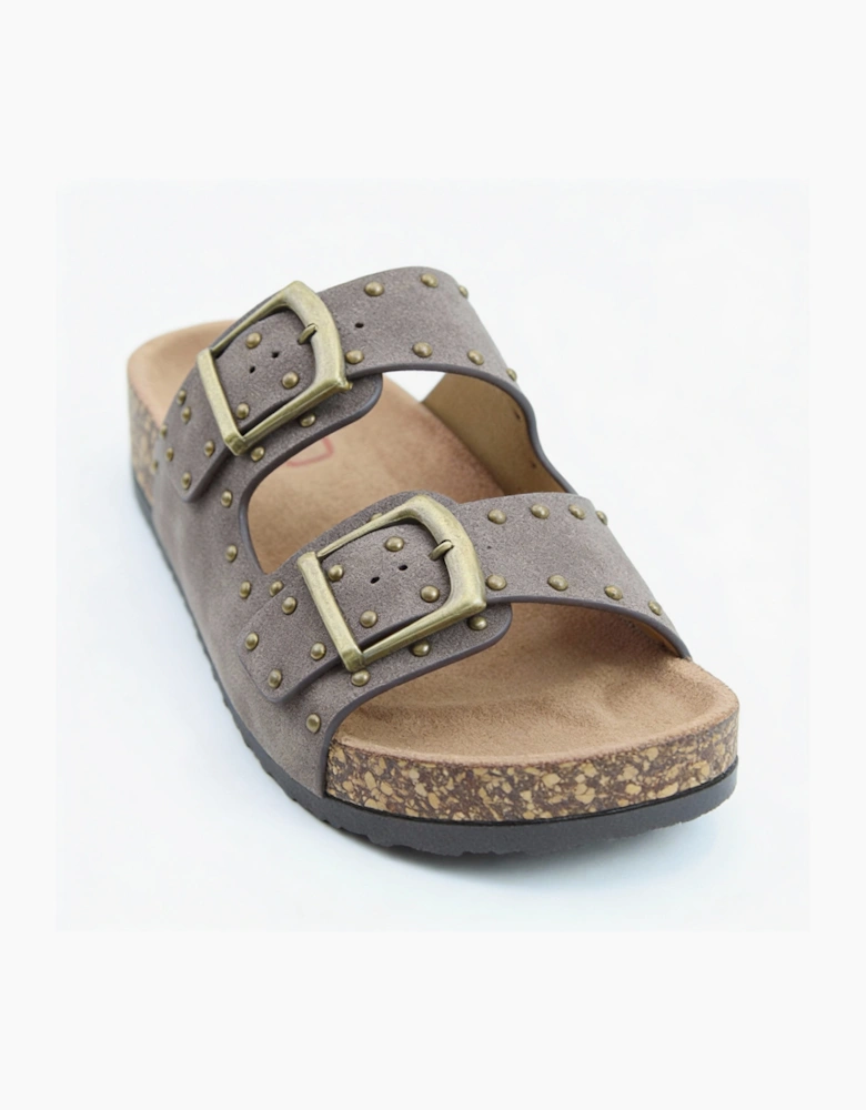 Heavenly Feet POLLY Womens Mules Sandals Bark