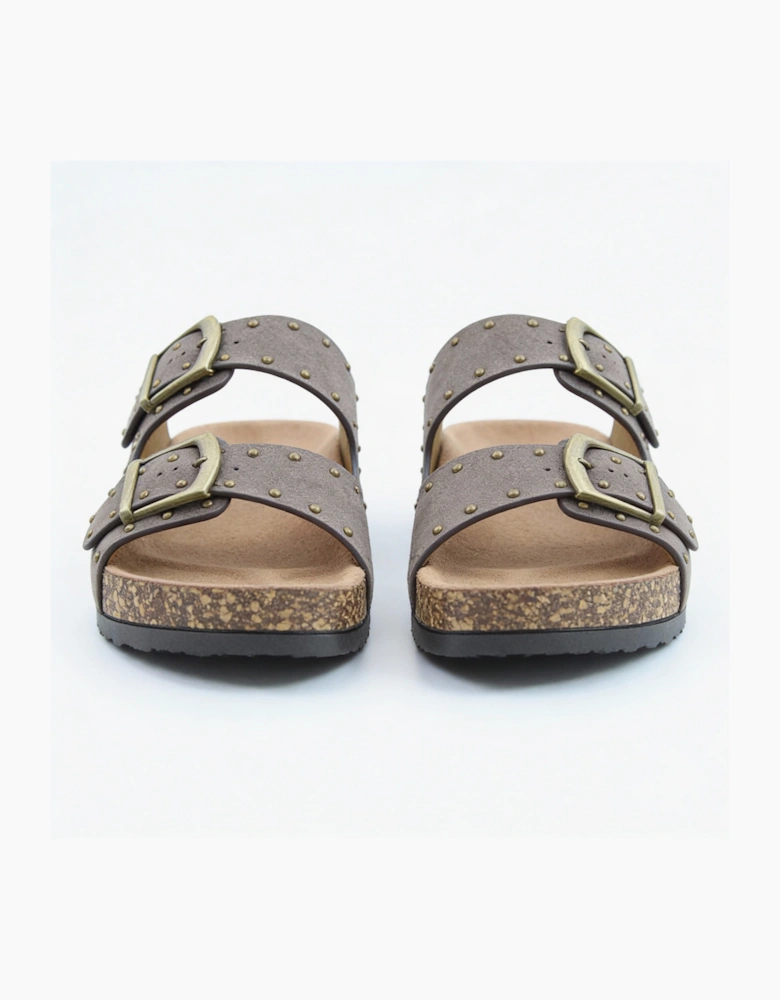 Heavenly Feet POLLY Womens Mules Sandals Bark
