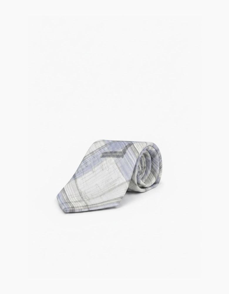 Check Orb Plaid Tie Blue