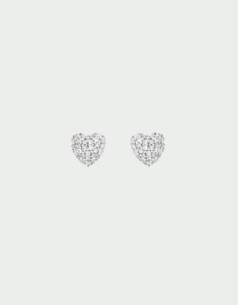 Pave Heart Earrings