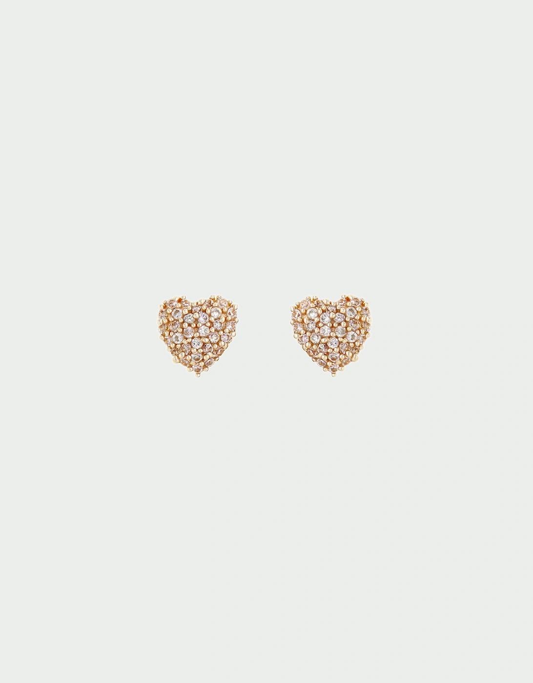 Pave Heart Earrings